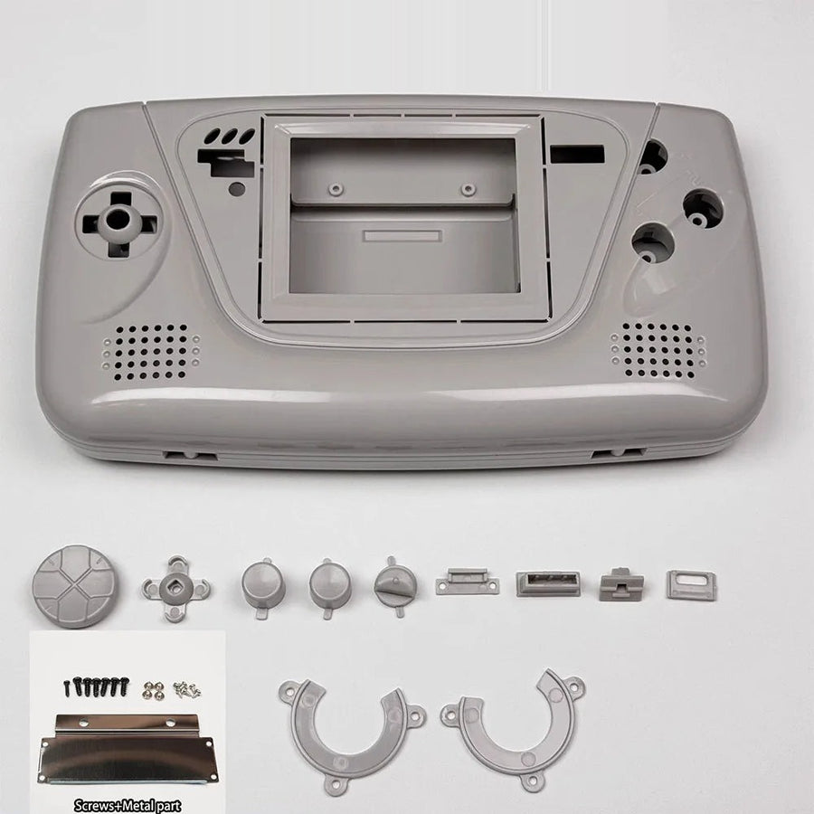 Game-Gear-Gehäuse (hellgrau) mit Tasten