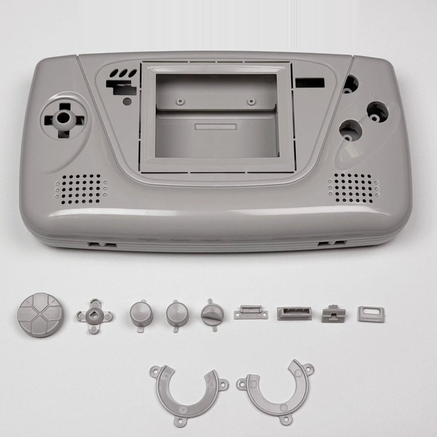 Premium-Game-Gear-Gehäuse (grau) mit Tasten