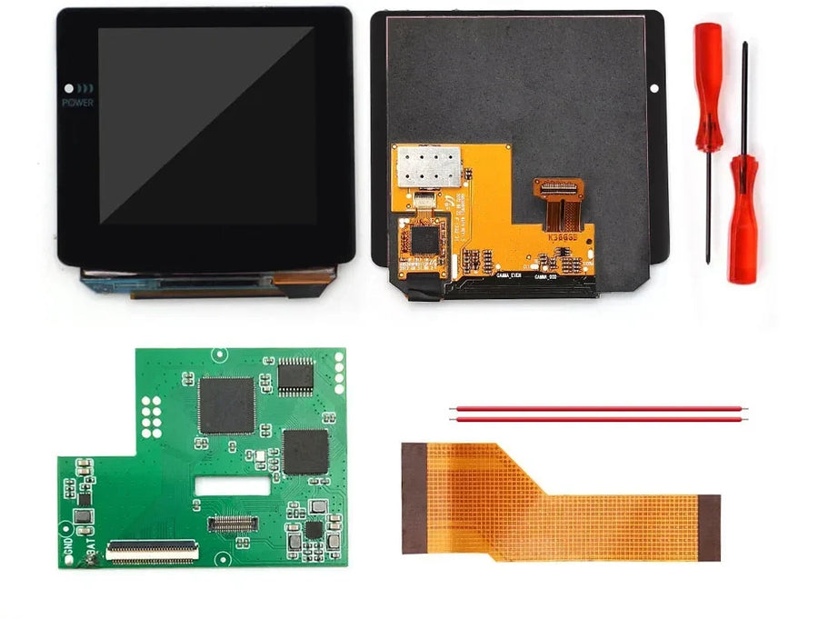 Hispeedido-Kit mit laminiertem AMOLED-Touch-Display für Game Boy Color, schwarzes Kit — Bild 8