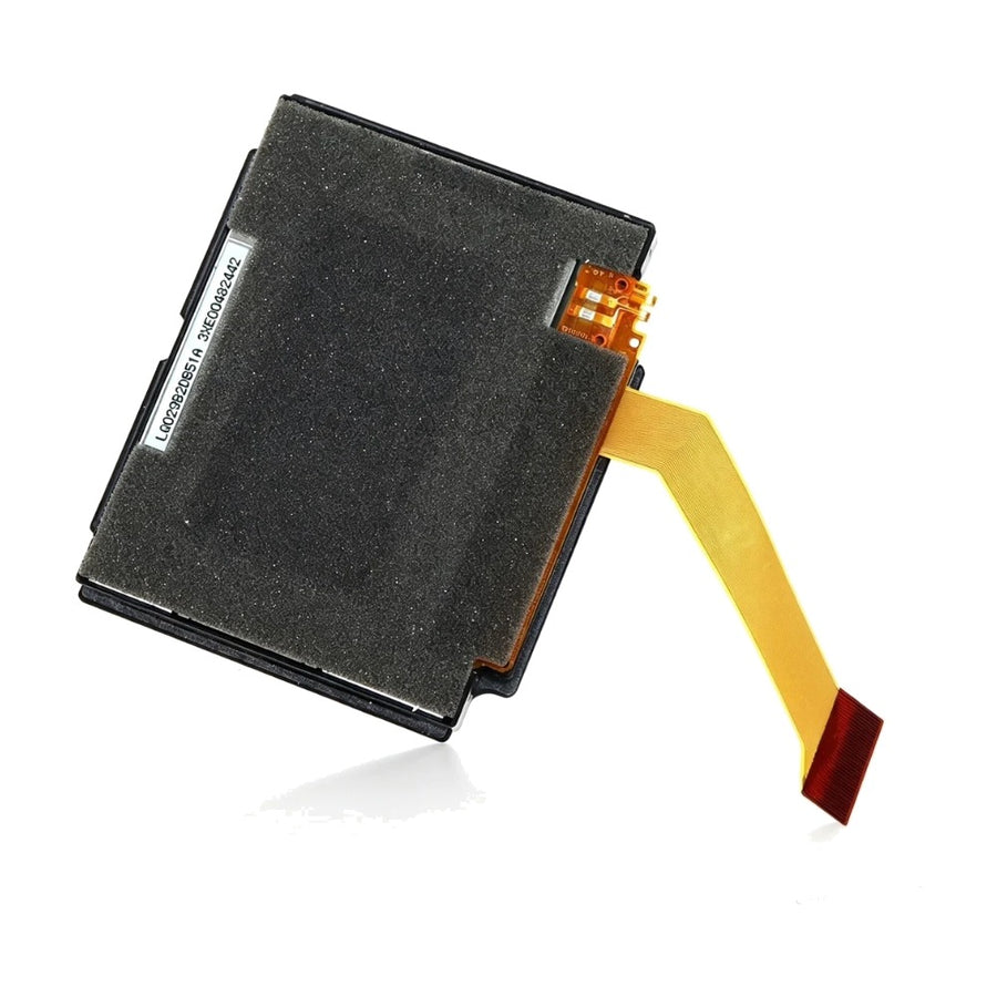 Face arrière du bloc écran Game Boy Advance SP : mousse de protection et connecteur de nappe