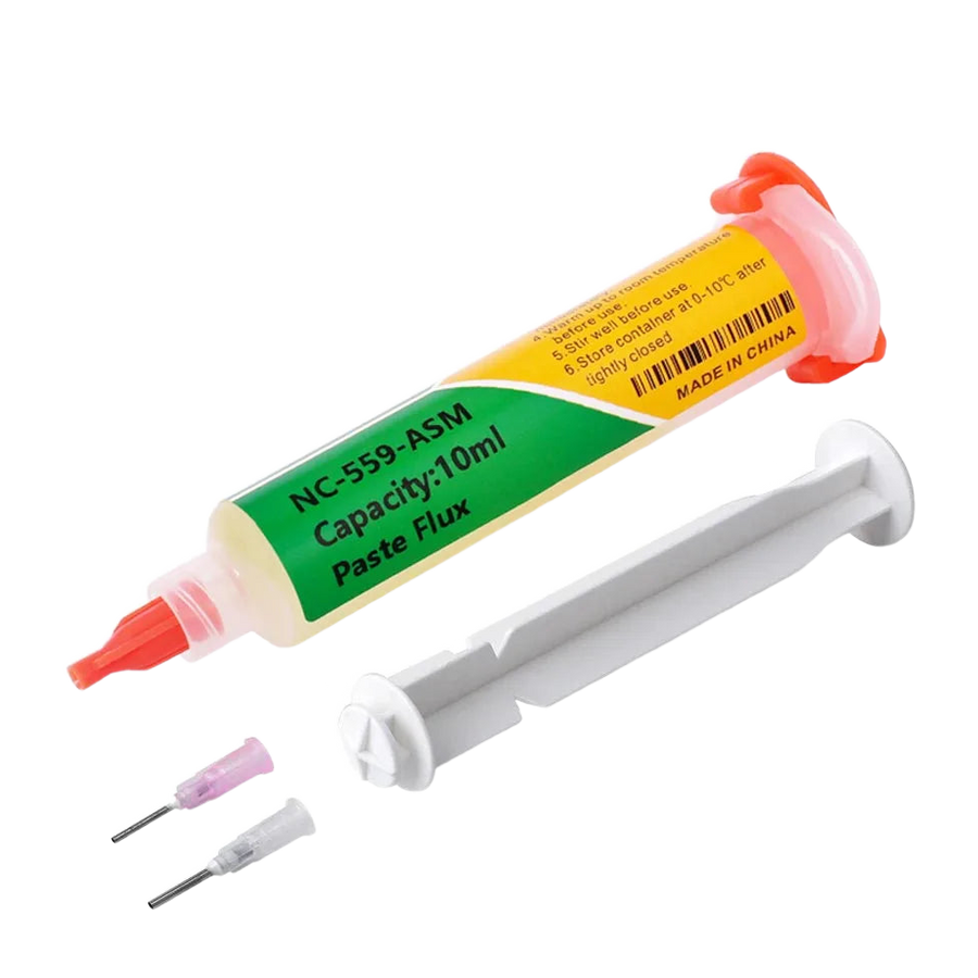 Tube seringue de flux de soudure à la colophane KEK 559 avec son embout applicateur fin