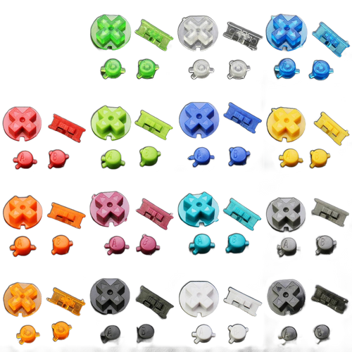 Tastenset für Game Boy Color — A/B, Steuerkreuz, Start/Select, 15 Farben