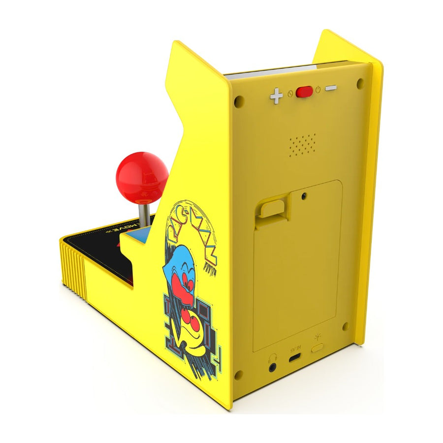 Joystick Player My Arcade, mini arcade à joystick et écran vertical couleur, édition PAC-MAN, vue arrière
