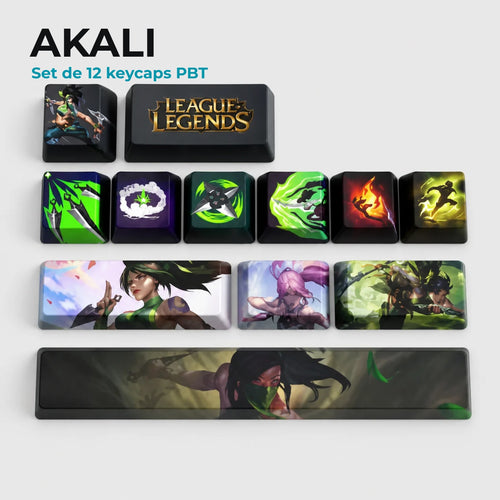 Akali League of Legends Keycaps – was auf eine 60-%-Tastatur passt