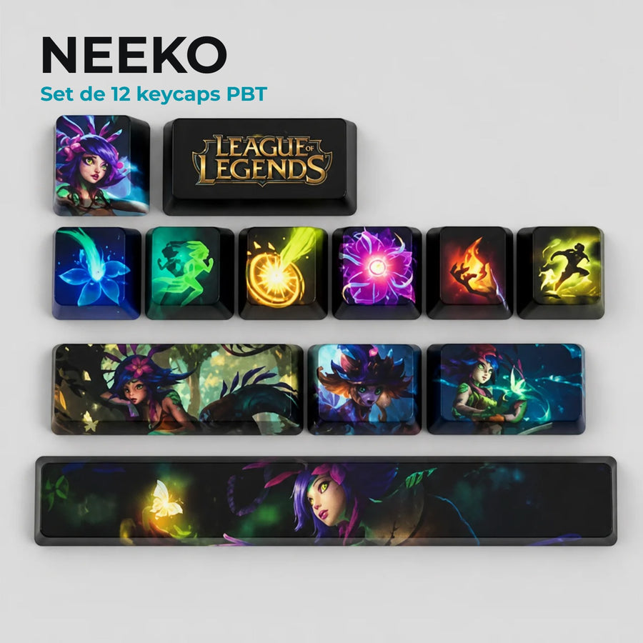 Neeko League of Legends Keycaps — PBT-Set mit 12 Tasten
