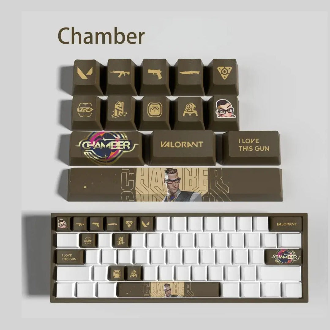 Set de 14 keycaps Valorant Chamber en PBT ultra-résistant