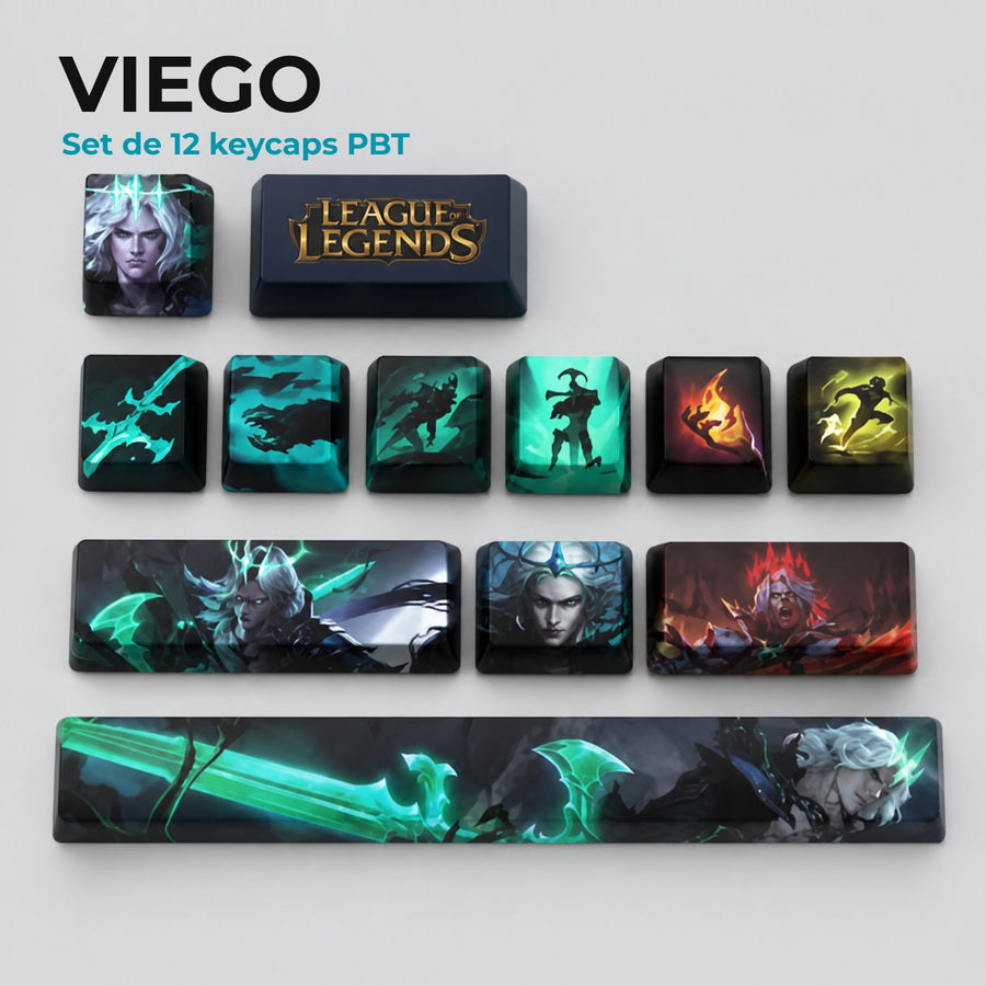 Viego League of Legends Keycaps — PBT-Set mit 12 Tasten