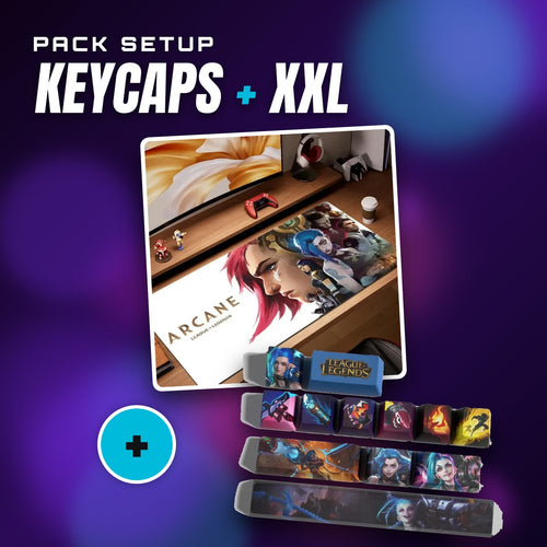 Jinx-Setup-Set – Jinx-Keycaps + Arcane-XXL-Mauspad Arcane-Design