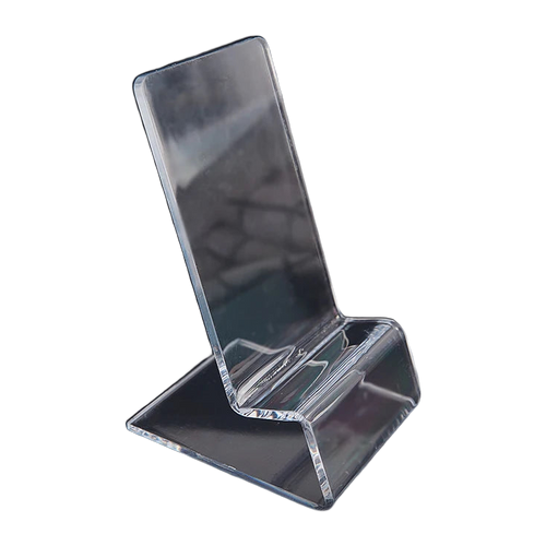 Transparenter Acryl-Aufsteller — Handheld-Konsole und Smartphone