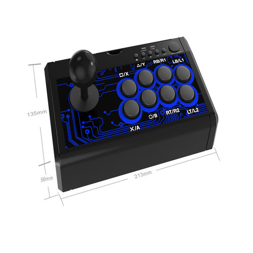 7-in-1 Arcade-Stick mit Kabel — Switch, PS4, PS3, PC und Android