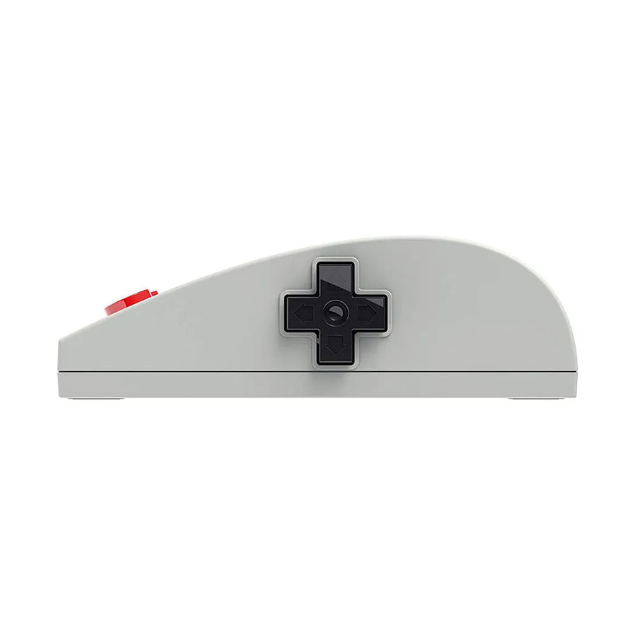 8BitDo N30 mouse in side view, directional pad on the side