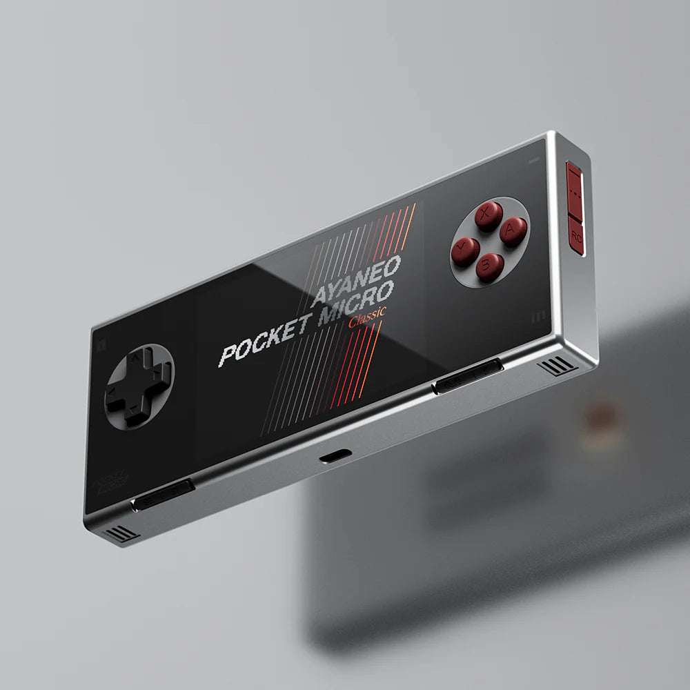AYANEO Pocket Micro Classic – Mini console Android premium avec écran et manettes.