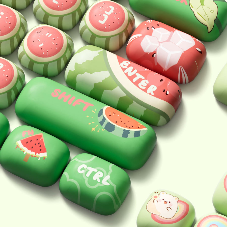 Set de keycaps PBT Akko, profils MOG/MOA/MAO, dye-sublimation 5 faces, tiges MX (visuel 17)