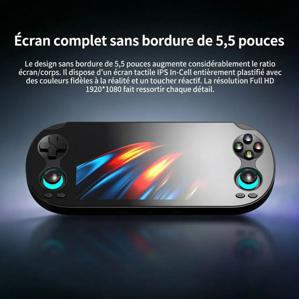 Anbernic RG VITA Console Portable Rétro - Écran IPS 5" HD, Android, Émulation PSP/PS1/N64, 128Go, Batterie 5000mAh