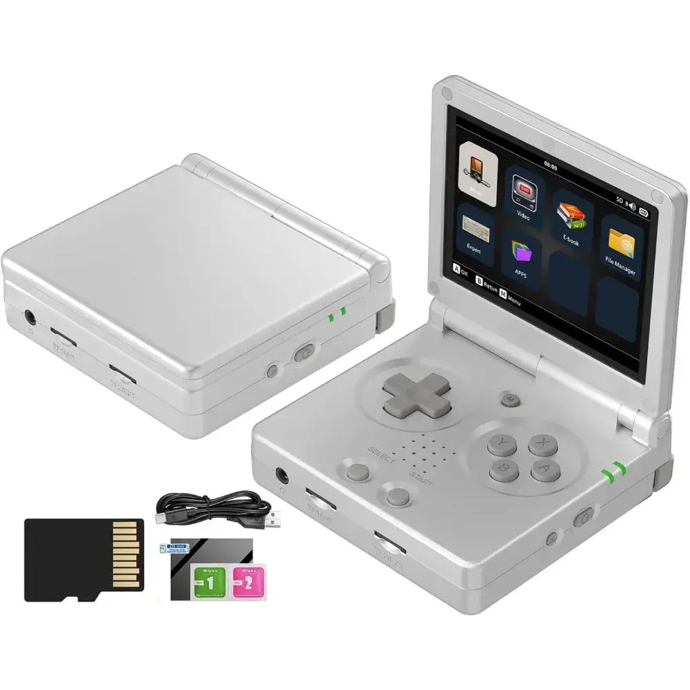 console rétro portable RG35XXSP Argent