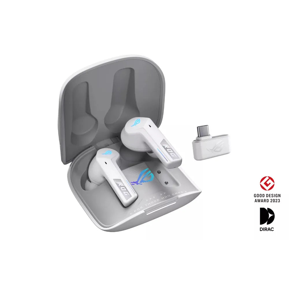 ROG Cetra TW SpeedNova – 2.4 GHz + Bluetooth, Hi-Res avec étui de chargement et adaptateur.