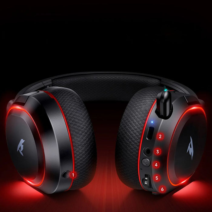 Ein Headset, drei Anschlussarten — Kabelloses PS5 Headset Picun G2 – 7.1 Surround Sound & 100 Std. Akku