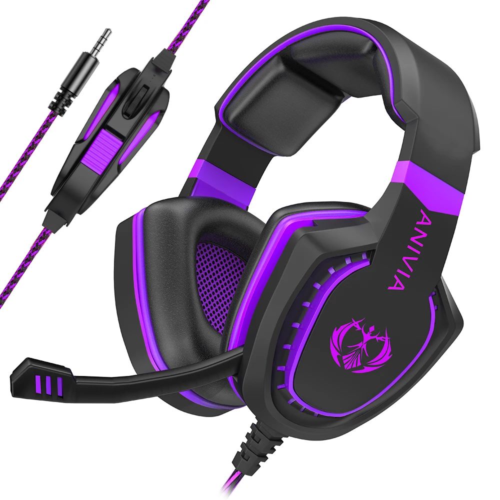 Casque gamer Anivia AH28 Violet Filaire