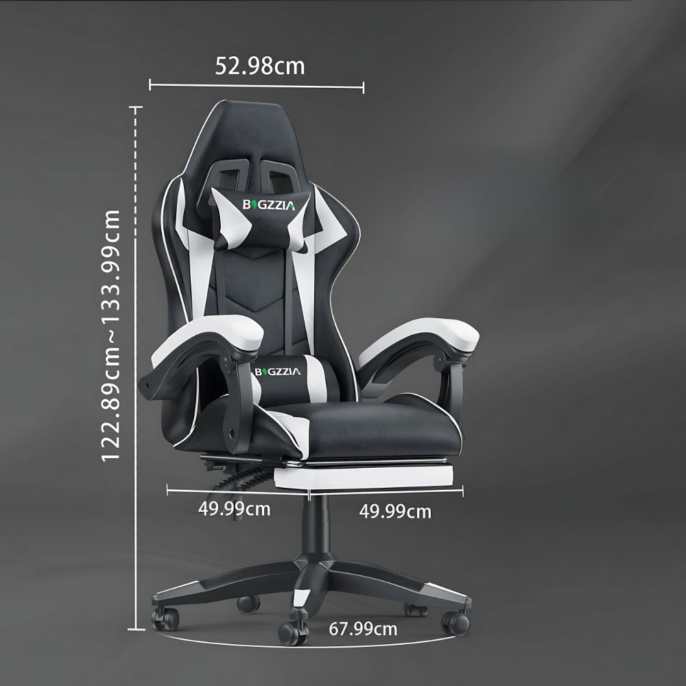 Chaise gamer offrant un confort exceptionnel grâce à son rembourrage en mousse mémoire 100% et son soutien lombaire et cervical.
