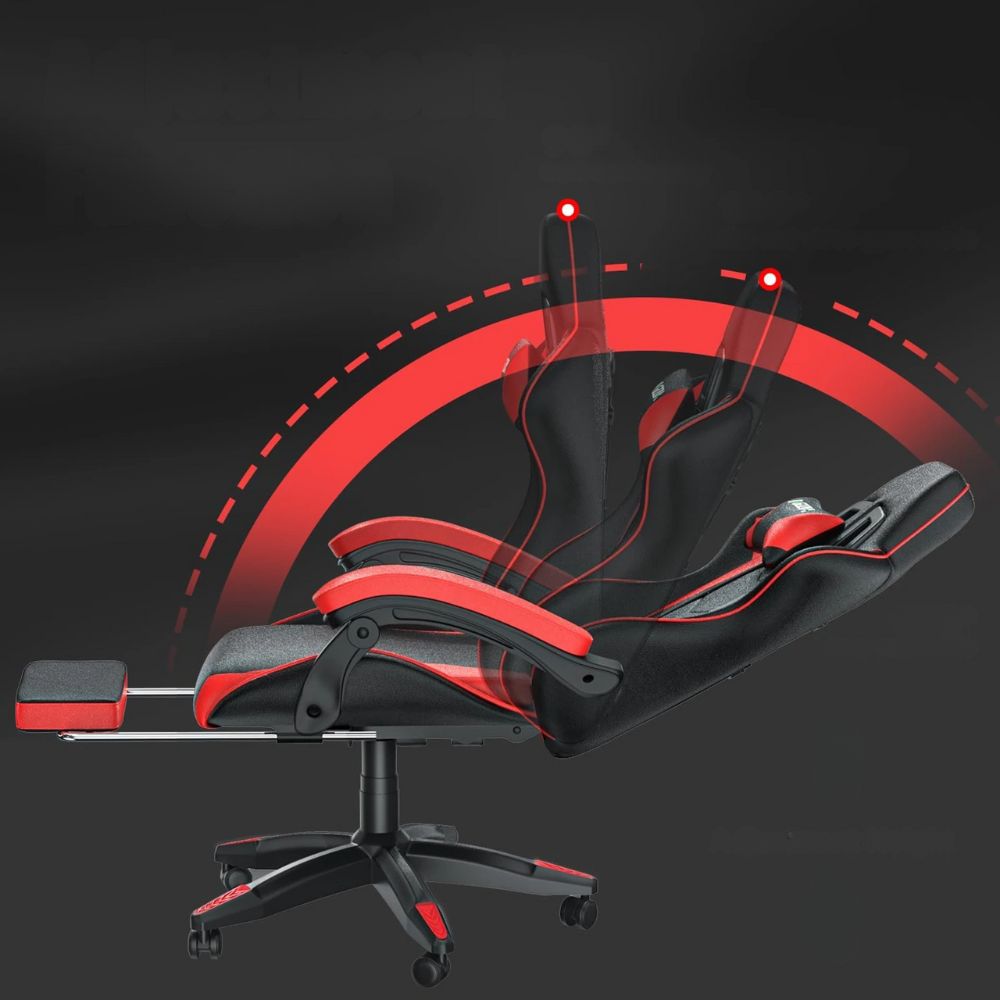 Chaise gamer inclinable pour un soutien optimal.