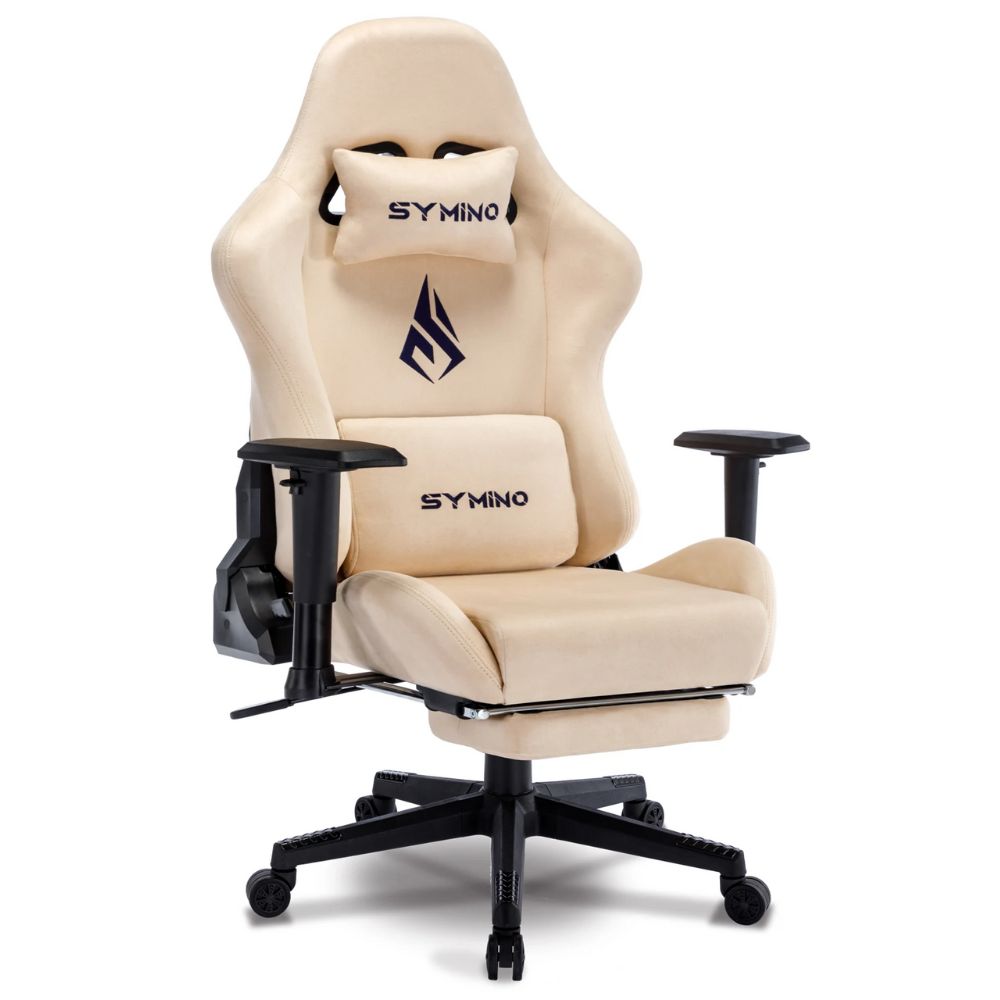 Chaise gamer symino beige fabriqué pour tous les gamers passionnés