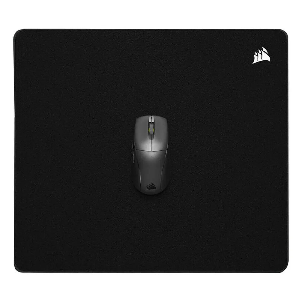 Corsair Gaming MM5000 V2 mouse pad with gaming mouse on a black surface