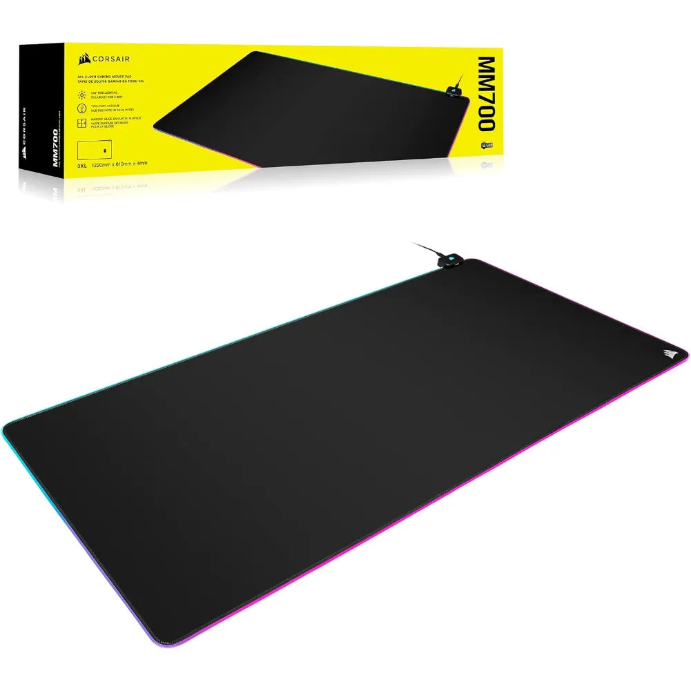 Corsair MM700 RGB Extended 360° Hub USB - Tapis de souris gaming