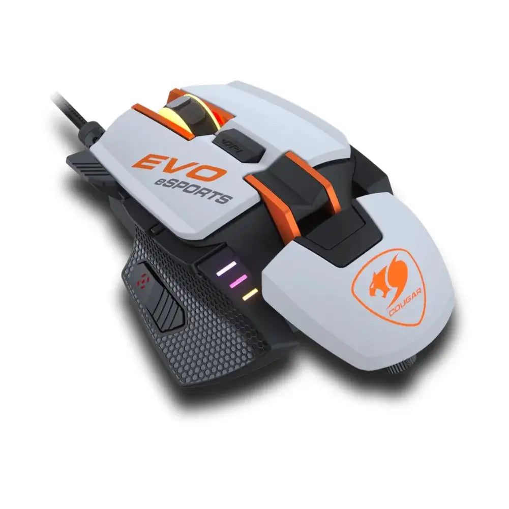 Finition blanche et noire de la souris Cougar EVO eSPORTS