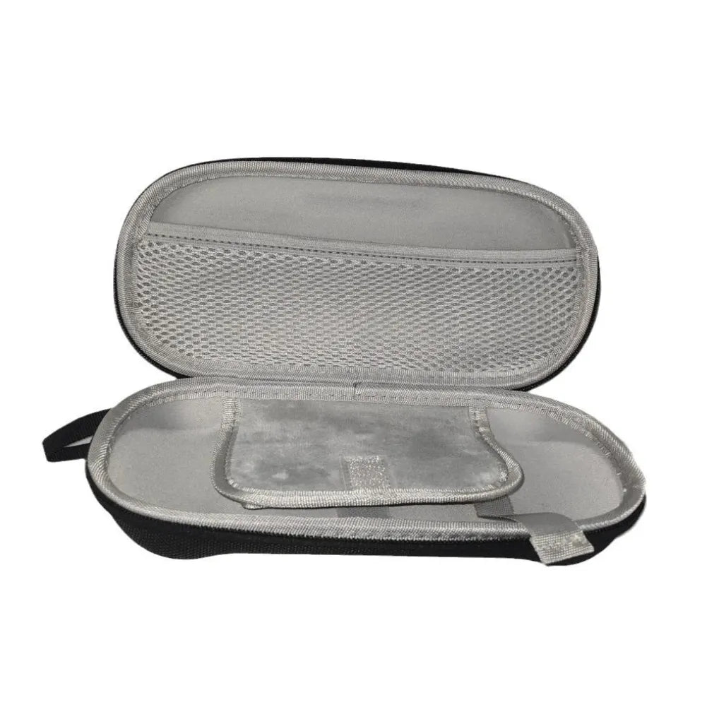 Étui de transport ultra-résistant pour Retroid Pocket 5, ouvert, montrant sa doublure intérieure et sa poche de rangement.