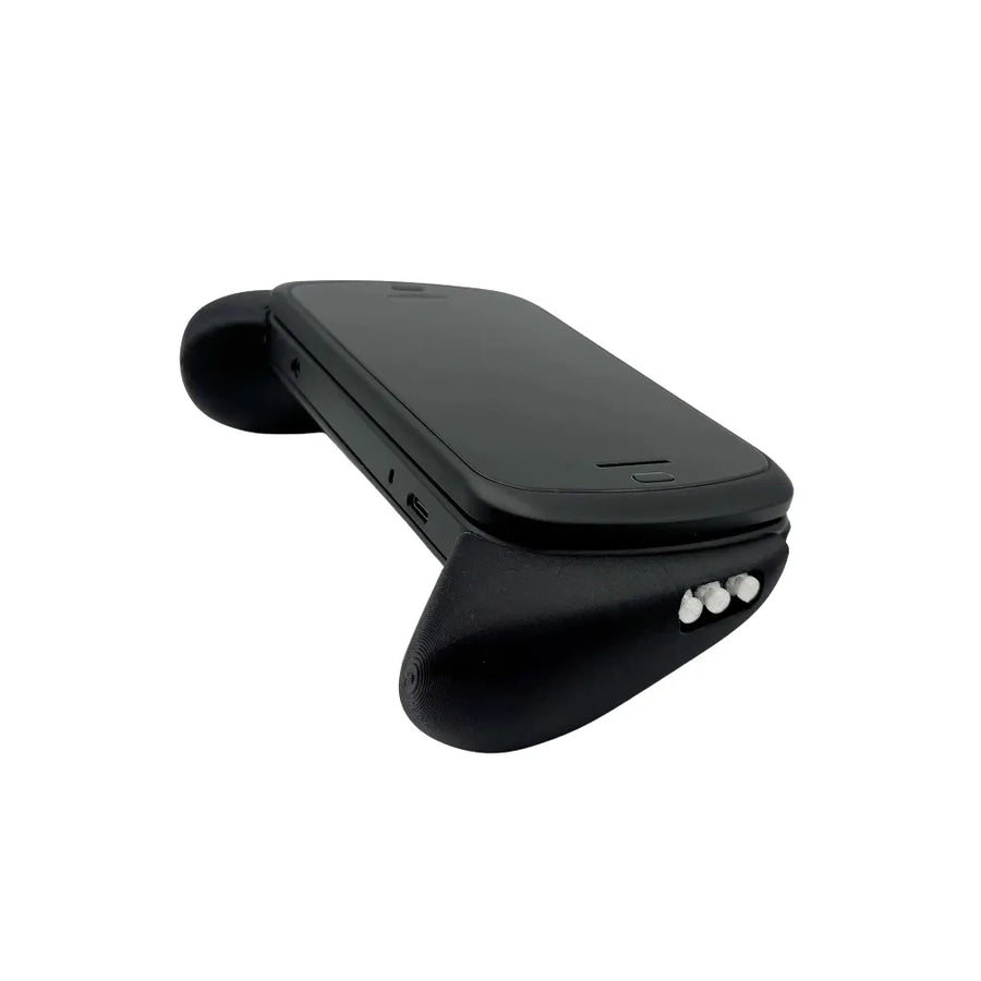 Grip pour Anbernic RG-Slide vue latérale, ergonomique et antidérapant pour un confort optimal.