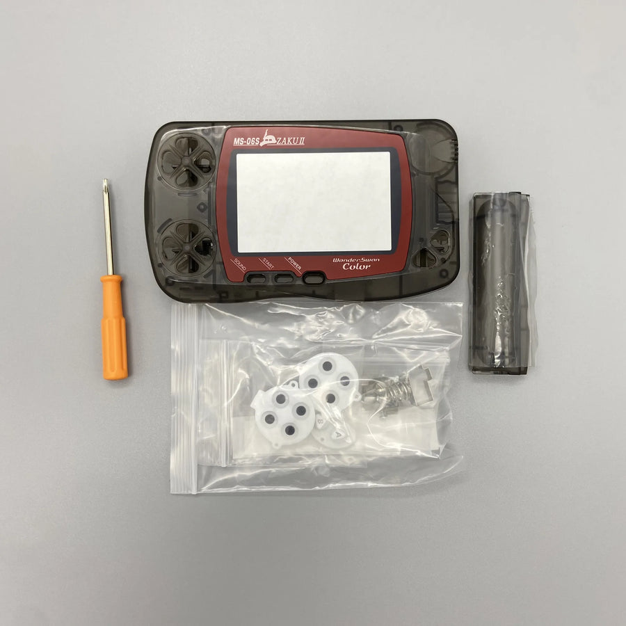 Ersatzgehäuse für WonderSwan Color, Schwarz mit Werkzeug — Bild 3