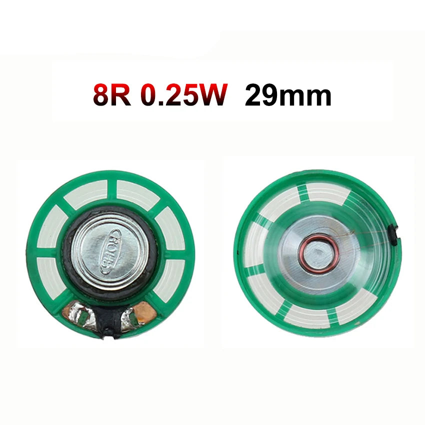 Haut-parleur rond de remplacement pour console rétro, vendu par lot de 2 — 8 Ω 0,25 W 29 mm
