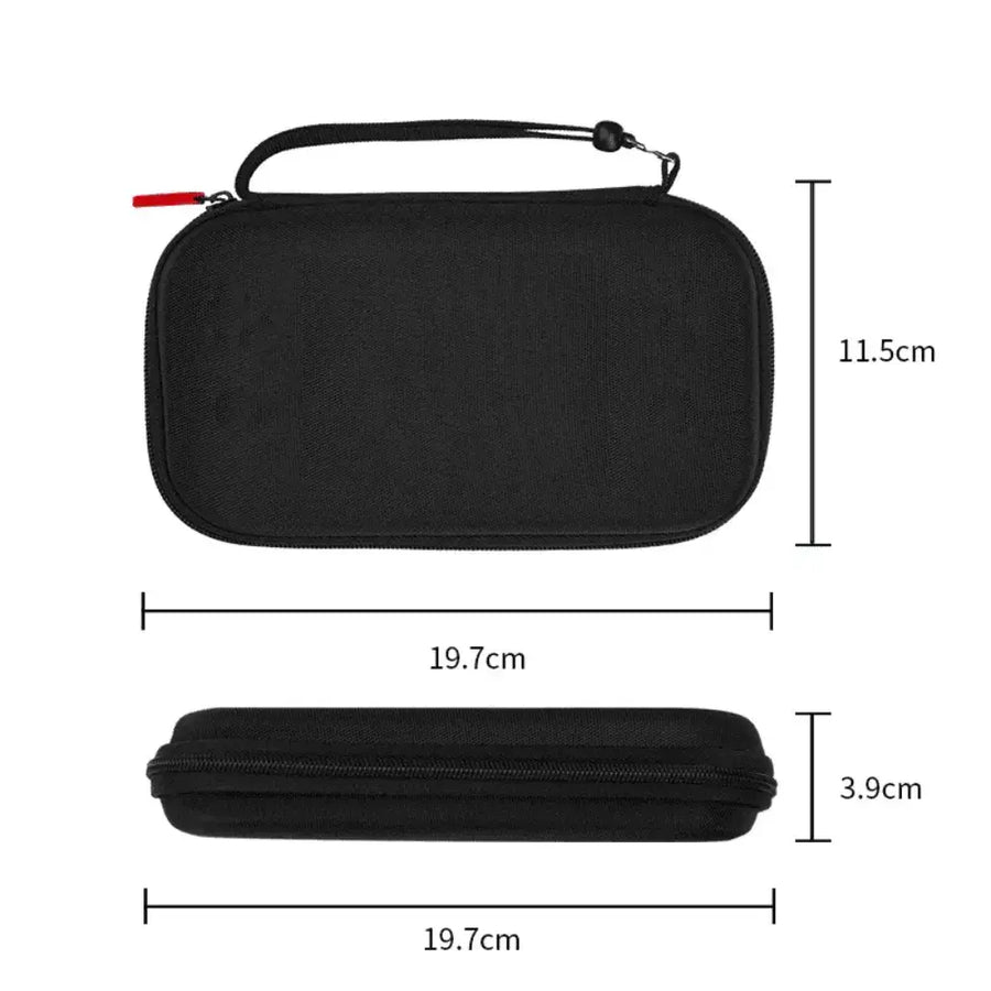 Housse Anbernic RG 477M - Protection gamer stylée, dimensions 19.7cm x 11.5cm x 3.9cm, design rigide et compact.