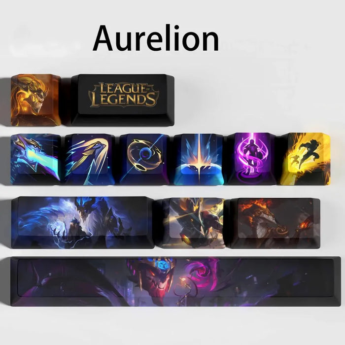 Was dieses Set nicht zum Leuchten bringt — Aurelion Sol League of Legends Tastenkappen – 12er-Set PBT-Tastenkappen