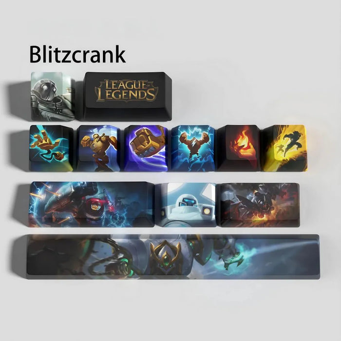 Was dieses Set nicht einfängt — Keycaps Blitzcrank League of Legends – Set mit 12 PBT-Tasten für mechanische Tastaturen