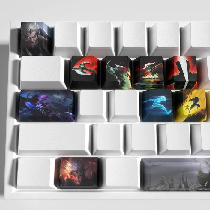 Darius, the Noxian Guillotine at your fingertips — Darius League of Legends Keycaps – Set of 12 PBT Keycaps for Mechanical Keyboards