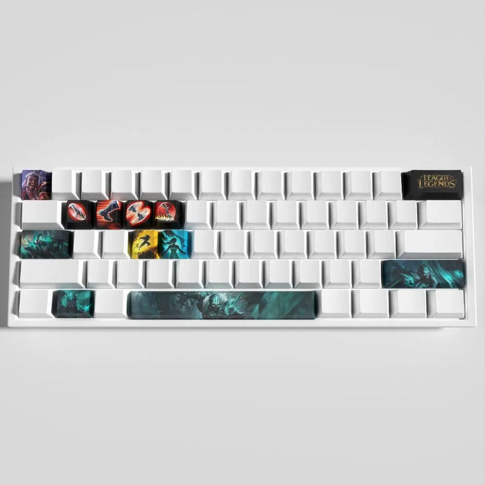 PBT under a nervous typing hand — League of Legends Draven Keycaps for Mechanical Keyboards – Exclusive 12-Key Set