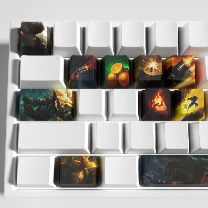 Bilgewater fits on twelve keys — League of Legends Gangplank PBT Keycaps for Mechanical Keyboard