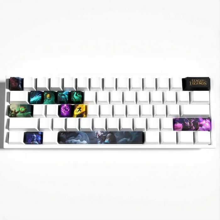 Zwölf Tasten auf einer 60-%- oder 65-%-Tastatur — Keycaps Illaoi League of Legends – 12er-Set aus PBT für mechanische Tastaturen