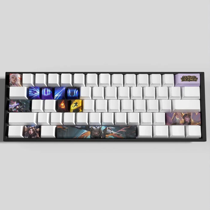 Typing sound is a question of material — Irelia League of Legends Keycaps – Set of 12 PBT Keycaps for Mechanical Keyboards