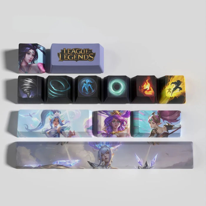 Wo das Set aufhört — Janna League of Legends Keycaps – 12er-Set PBT-Tastenkappen für mechanische Tastaturen