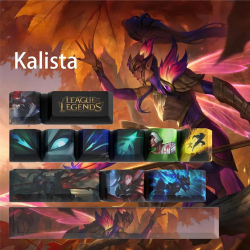 Kalista League of Legends Tastenkappen – 12er-Set PBT-Tastenkappen