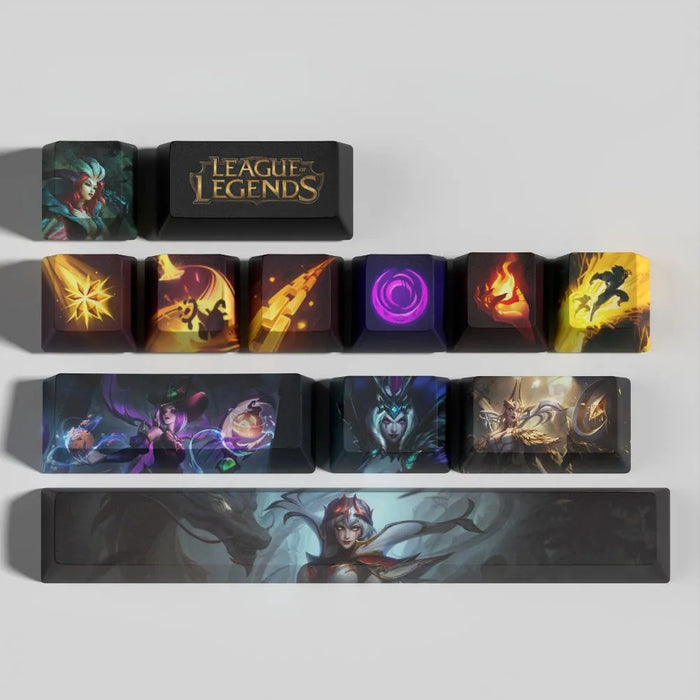 A dark base: legibility, printing, fitting — Leblanc Keycaps for Mechanical Keyboards – League of Legends, Unique Design