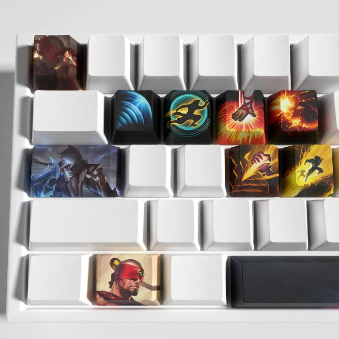 The blind monk and the memory of the hands — Lee Sin Keycaps for Mechanical Keyboards – League of Legends, Unique Style
