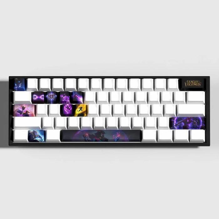Das Nichts in Violett auf einer nüchternen Tastatur — League of Legends Malzahar Tastenkappen – Personalisieren Sie Ihre mechanische Tastatur