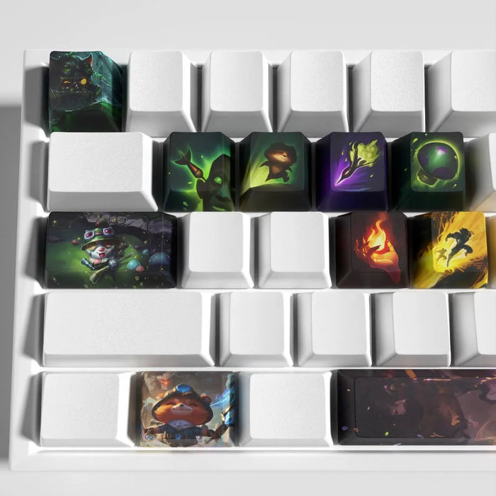 Teemo, der kleine grüne Späher aus Bandle — League of Legends Teemo Keycaps – Außergewöhnlicher Stil und Langlebigkeit