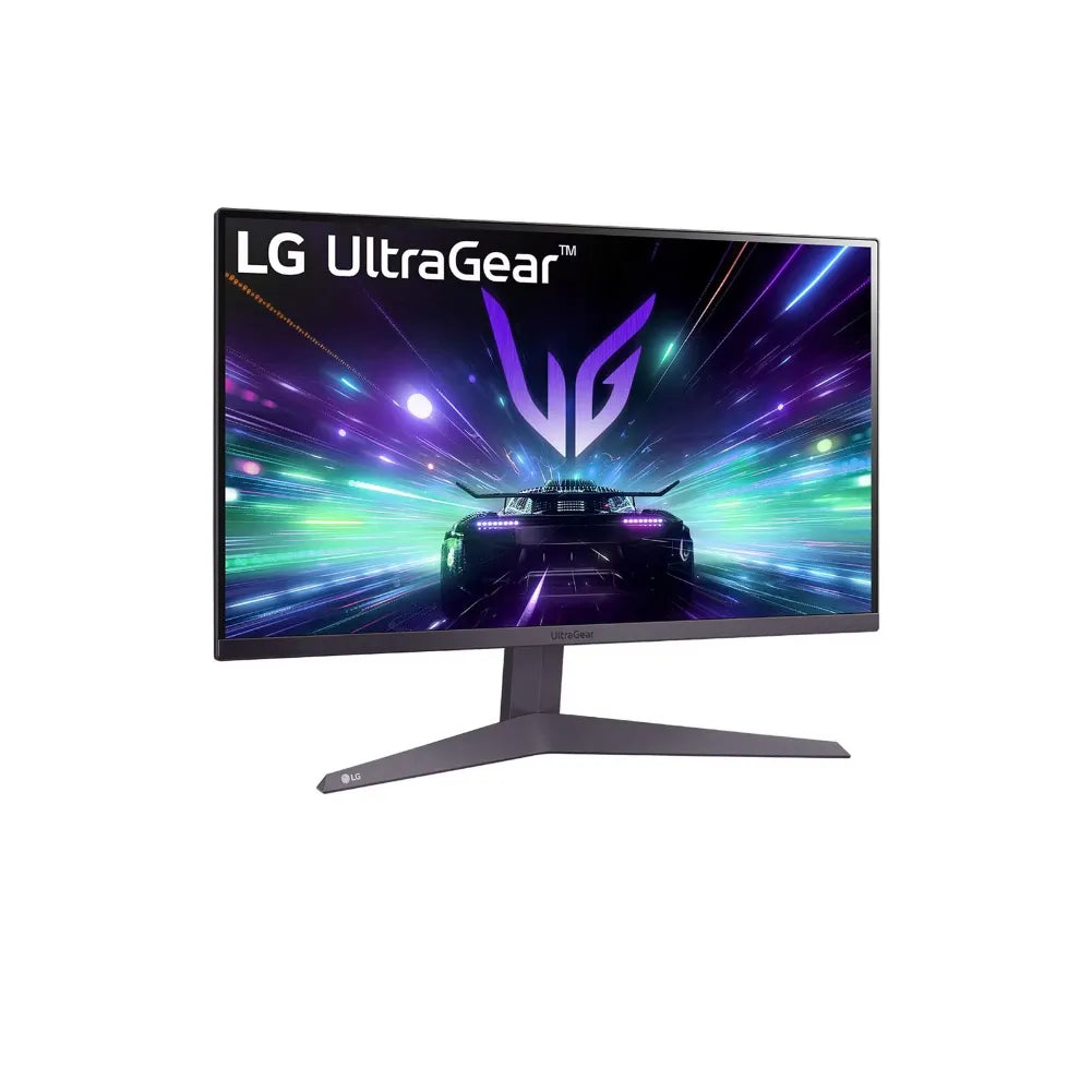 Écran LG UltraGear 24GS50F-B affichant une image HDR10 en Full HD.