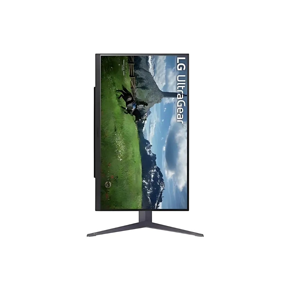 LG UltraGear 27GS85Q-B en position ajustable pour gaming.