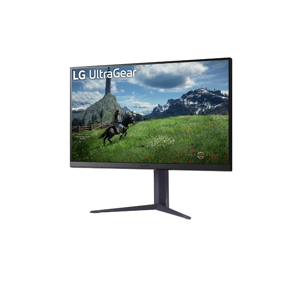 LG UltraGear 32GS85Q-B dans une configuration gaming immersive.