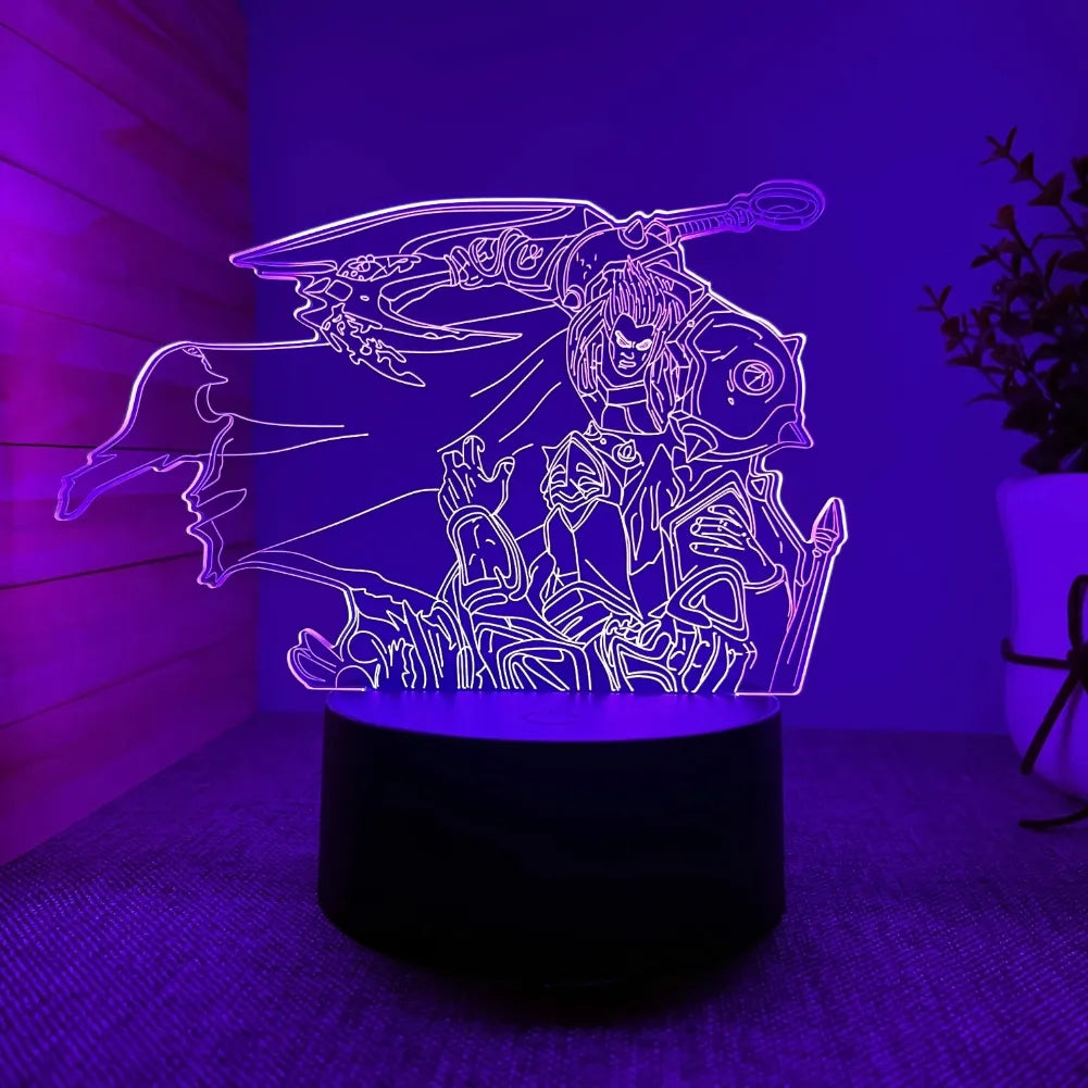 Lampe 3D LED Darius de couleur violet